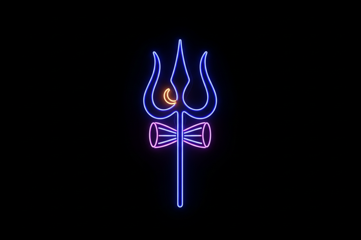 LED Neon Sign (Trishul)