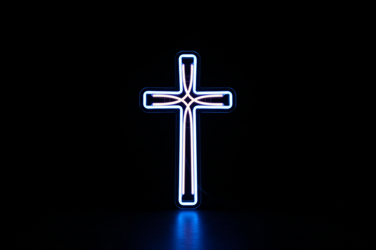 LED Neon Sign (Cross Sign Christian)