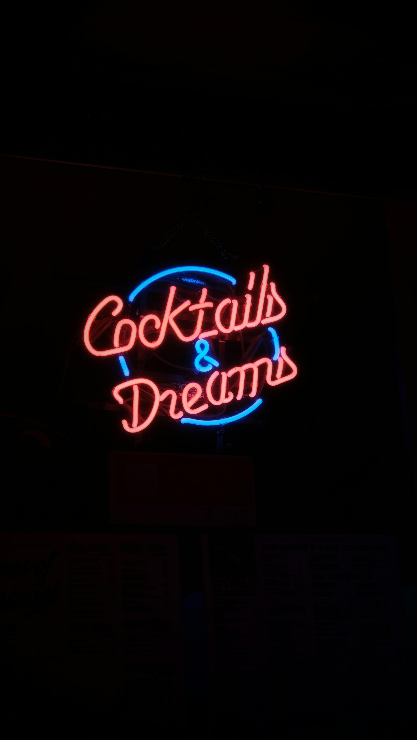 LED Neon Sign (Cocktails & Dreams)